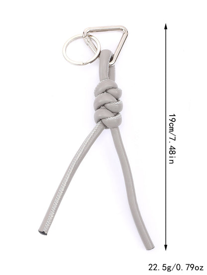 New triangle key chain PU hand-woven diamond key ring bag pendant key chain
