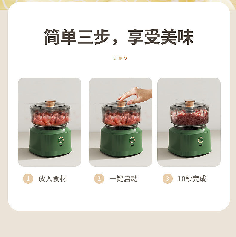 Electric Garlic Beater Stuffing Mashed Meat Garlic Mashed Garlic Household Supplementary Food Garlic Beater Multifunctional Cooking Machine Kitchen Tools