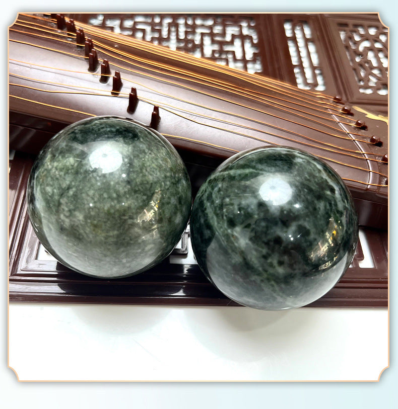 Nanyang Jade Dushan Jade Walnut Wen Play Fitness Ball Hand Handpiece Men's Hand-carved Pair of Natural Mono Jade