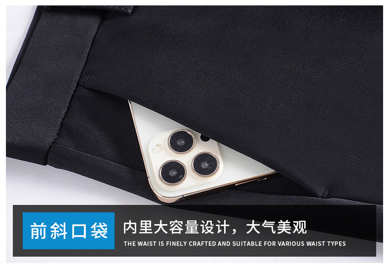 Live popular Tiger head summer thin men's casual pants men's straight business dad suit pants men's stretch long pants