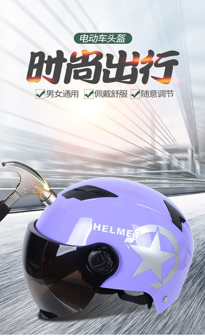 Harley Helmets Printing Advertising Helmets Four Seasons Sunscreen Helmets Thickened Men's and Women's Half Helmets Motorcycle Electric Vehicle Helmets