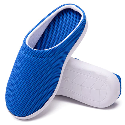 Spot cross-border e-commerce Amazon mesh bamboo fiber gel slippers slipper memory sponge composite slippers