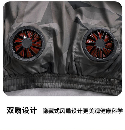Summer Cooling Air-Conditioned Clothing for Men, Refrigeration Clothing with Fan, Welding Site Heatstroke Prevention Labor Protection Work Clothes