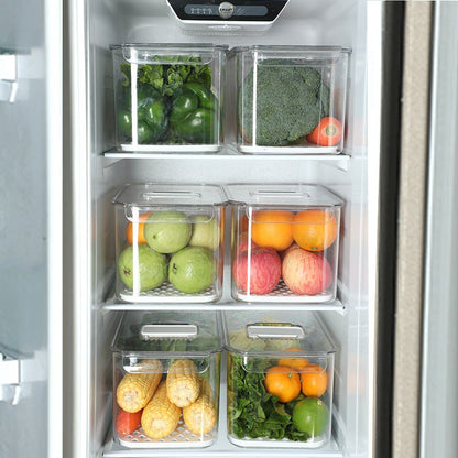 Multi-size Transparent Refrigerator Storage Box Snacks and Sundries Storage Box Cosmetic Finishing Multifunctional Transparent Superposable