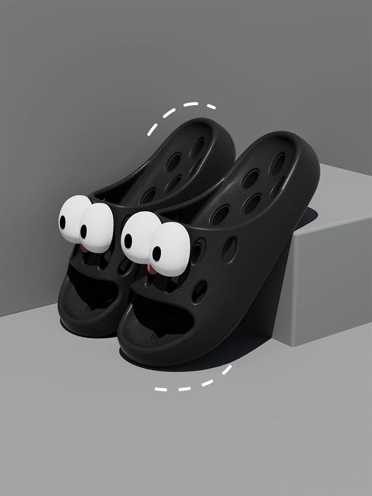 Bathroom Leaking Slippers for Women in Summer Indoor Home Use for Bathing Non-Slip Cut Out Quick-Drying Couple Non-Stinky Foot Sandals for Men