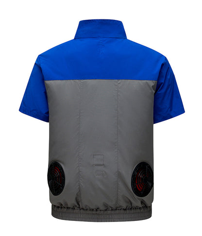 Cross-Border Summer Cooling Air-Conditioning Clothing with Fan Refrigeration Workwear Outdoor Heatstroke Prevention Fan Clothing Men's Labor Protection Clothing Work Clothes