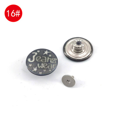 Wholesale In-Stock Waist-Cinching Button-Free Detachable Jeans Buttons, Eco-Friendly Buttons, Screw Metal I-Shaped Buckles