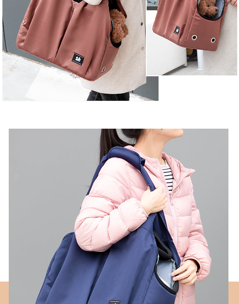 Cat Bag Outgoing Portable Pet Bag Large Capacity Breathable Cat Backpack with Dog One-Shoulder Handbag Soft
