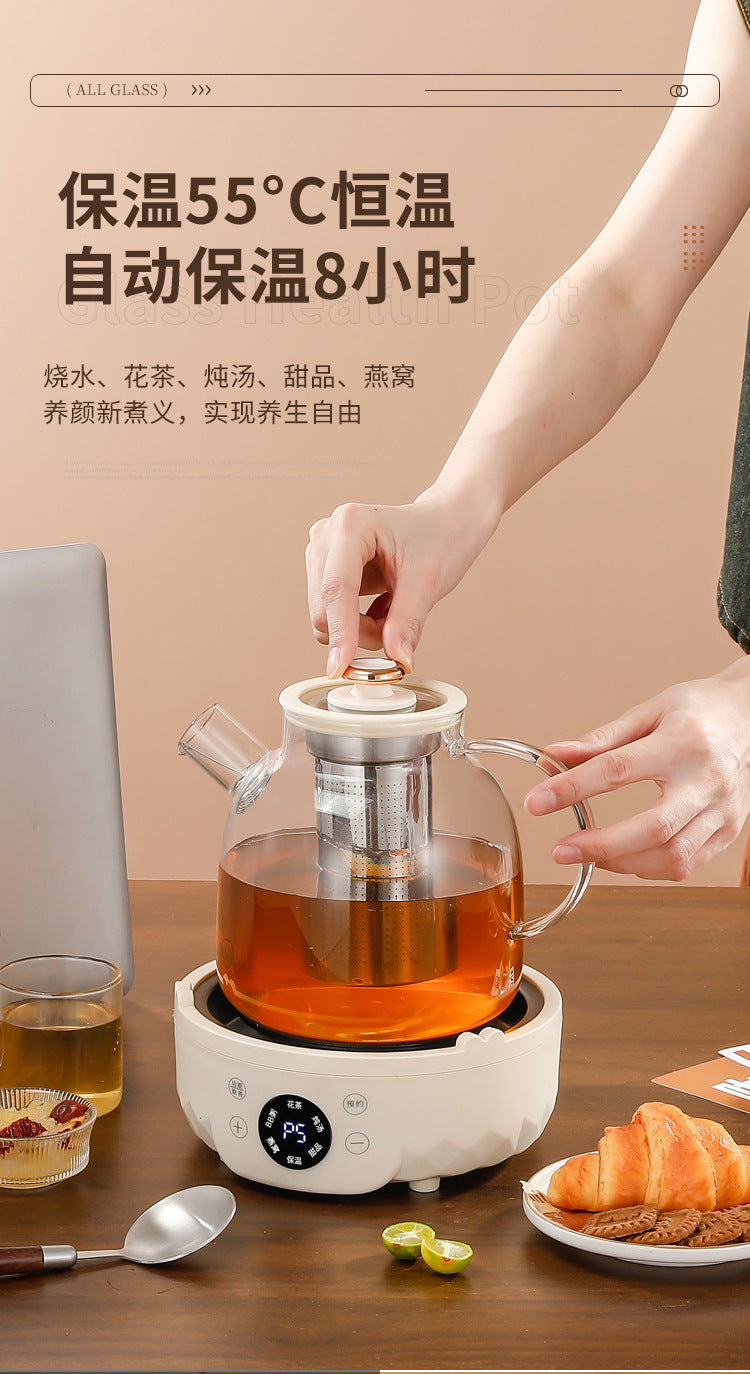 Factory Direct Supply Glass Health Pot Home Multifunctional Office Fully Automatic Mini Tea Maker Gift Boiling Water