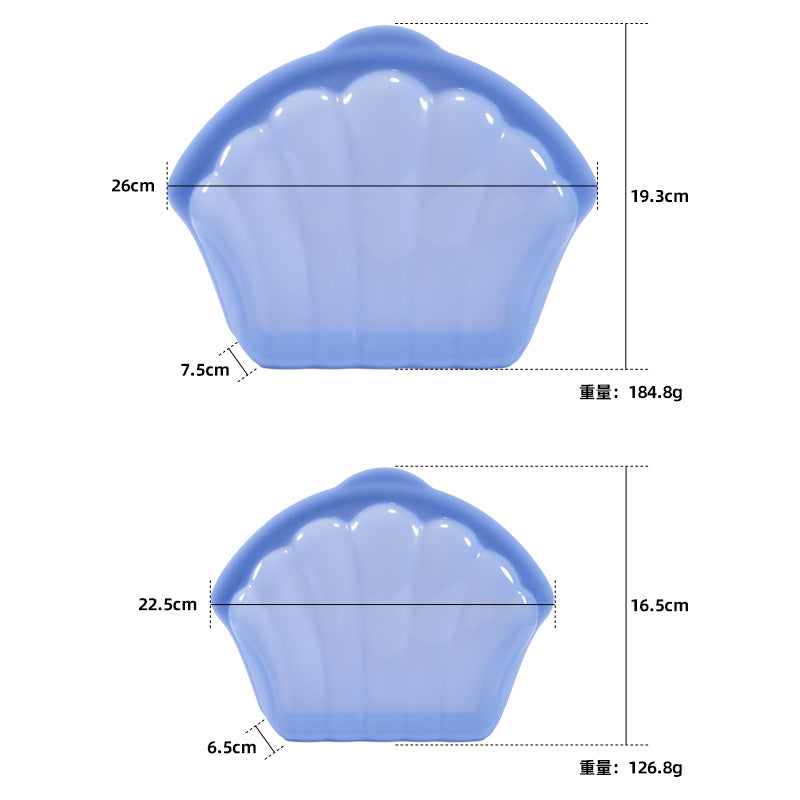 Silicone Fresh-Keeping Bag Food Repackaging Bag Silicone Bag Refrigerator Fresh-Keeping Bag Household Storage Edible Food-Grade Food Sealing Bag