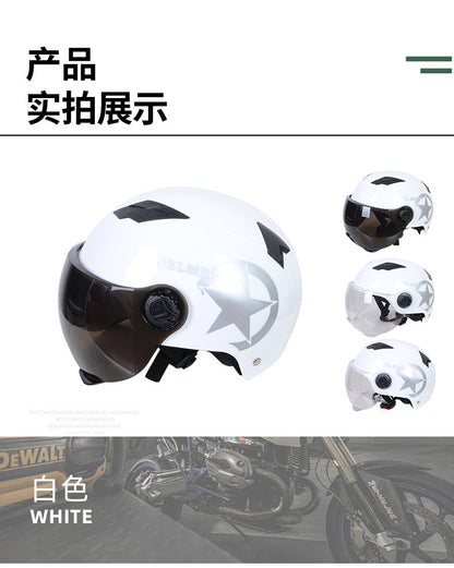 Harley Helmets Printing Advertising Helmets Four Seasons Sunscreen Helmets Thickened Men's and Women's Half Helmets Motorcycle Electric Vehicle Helmets