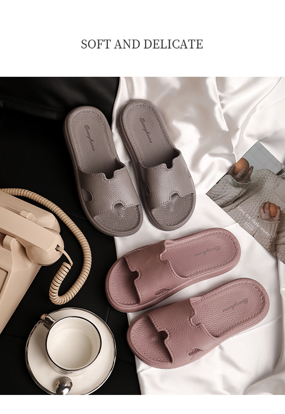 Ins Style Women's 2025 New Popular Slippers Home Internet Celebrity Ladies Sandals Home Indoor Non-Slip Slippers