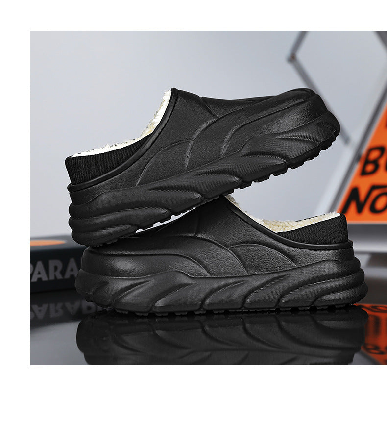 Waterproof Winter Men's Slippers 2025 New Winter Home Warm Thick-Soled Couple Casual Cotton Shoes for Women