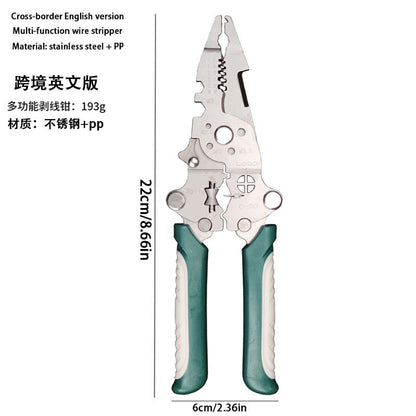 Foldable Wire Stripping Pliers Multifunctional Wire Stripping and Crimping Pliers Manufacturer Wholesale Industrial Grade Screwable Wire Stripping Pliers