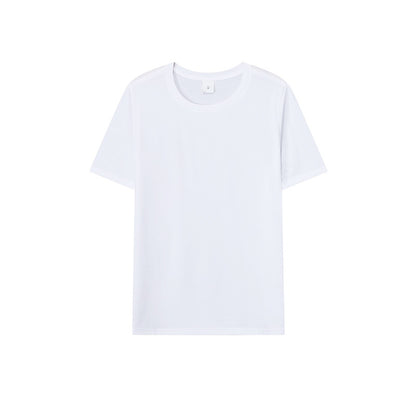 Loose-Fitting | 50-Count Double Yarn T-Shirt Ice Silk Cotton Round Neck Short-Sleeve T-Shirt Moisture-Wicking Business Casual Half-Sleeve for Men