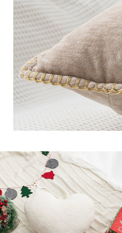 New Christmas pillow holiday decoration love pillow model room bedroom bedside tufted cushion pillowcase wholesale