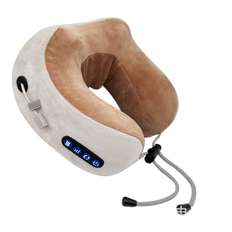 Household Massage U-shaped Pillow Memory Foam Portable Car Travel Electric Neck Cervical Massager U-shaped Massage Pillow