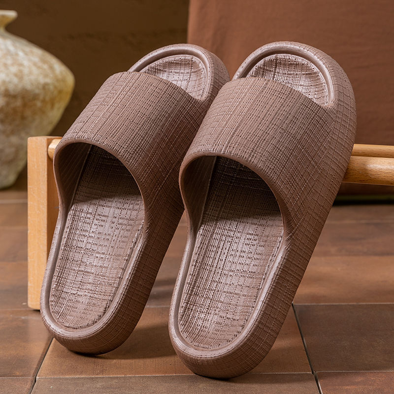 Thick-Soled Sandals for Women 2025 New Summer Home Indoor Bathing Non-Slip Simple Shit-Stepping Couple Slippers for Men