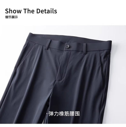 Wholesale Men's Business Wear Slim-fit Pants Summer Casual Men's Wear Youth Work Dress Black Workwear Pants