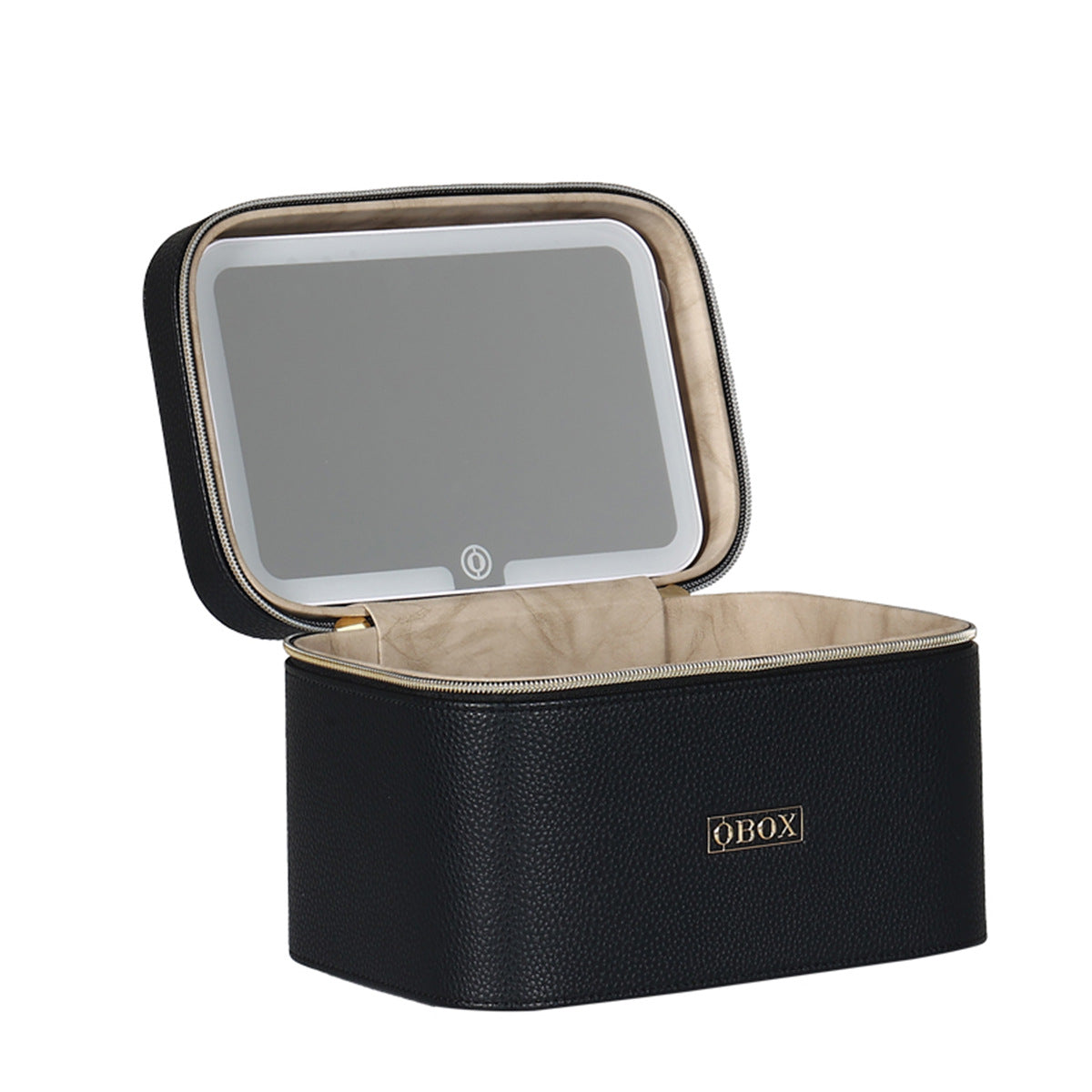 Cross-Border Led Mirror Travel Makeup Bag, Makeup Mirror, Cosmetics Portable Large-Capacity Makeup Case, Hand-Held Beauty Bag