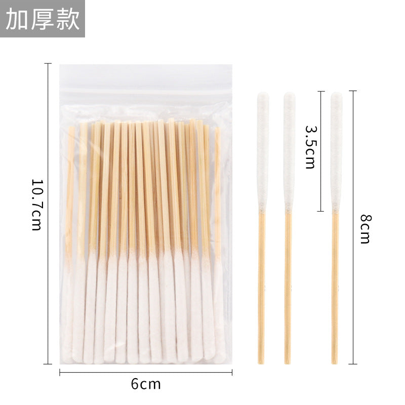 Wholesale Beauty Salon Bamboo Cotton Swabs for Removing Spots, Liquid Application, Ultra-Thin and Thickened Version, 30-Pack Beauty Tools