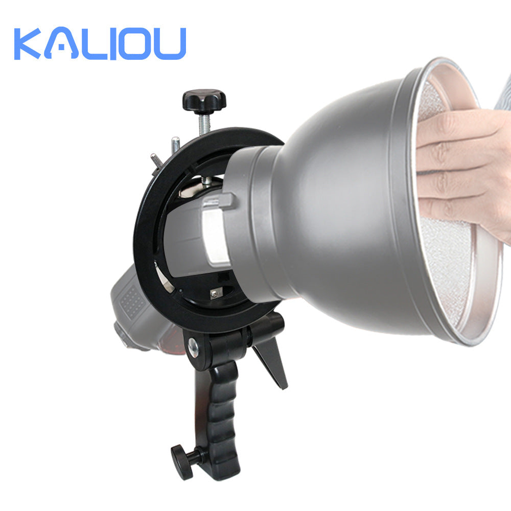 Factory Direct Sales Hot Shoe Lamp Holder Round Short Handle S Chuck Flash Light Stand Baorong Exquisite Mouth Base S Bracket