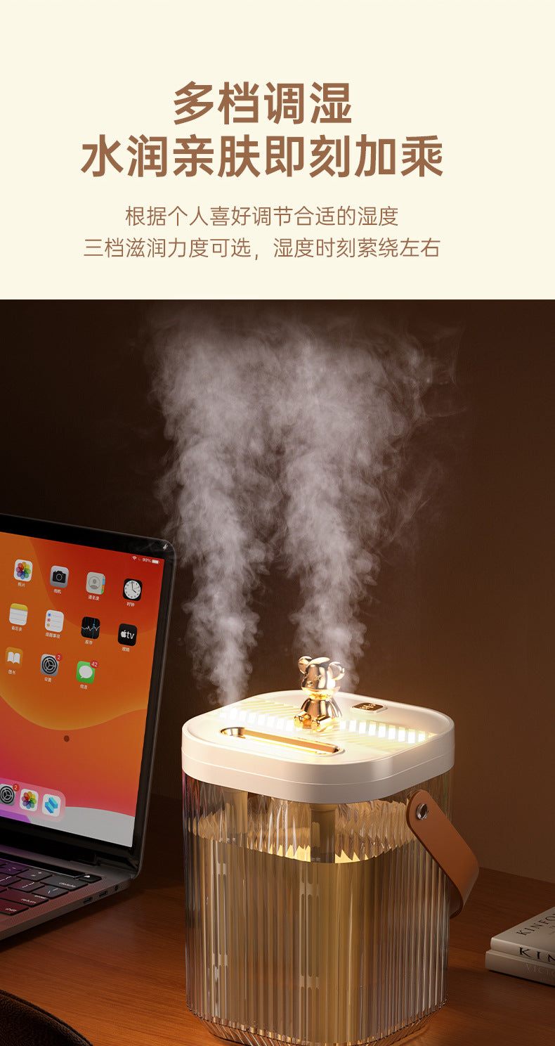 Cross-Border Desktop Humidifier for Home Bedroom Extra Large Capacity Ambient Light Double Nozzle Extra Large Mist Volume Sprayer Dropshipping