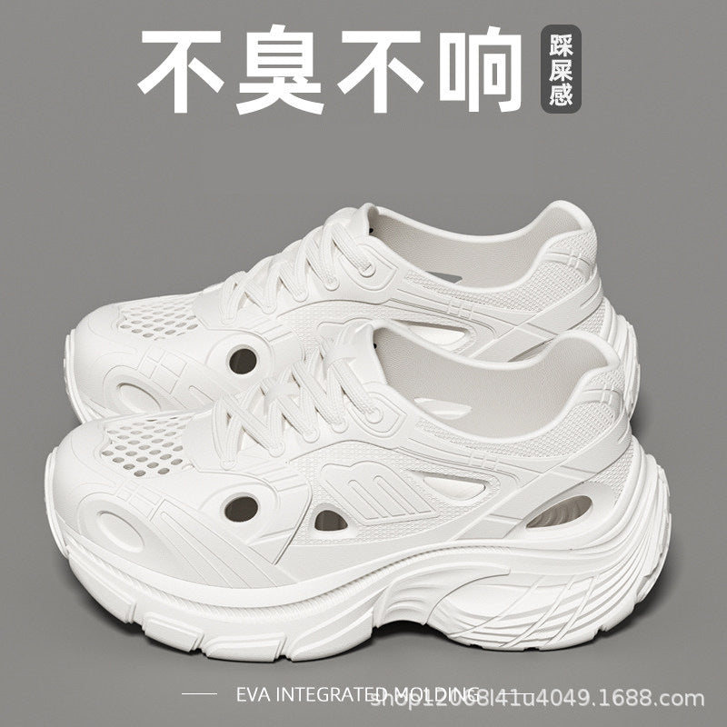 New Style Eva Thickened 5cm Height-Increasing Soft Sole Comfortable Versatile Dad Shoes Outdoor Closed-Toe Sandals for Couples