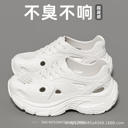 New Style Eva Thickened 5cm Height-Increasing Soft Sole Comfortable Versatile Dad Shoes Outdoor Closed-Toe Sandals for Couples
