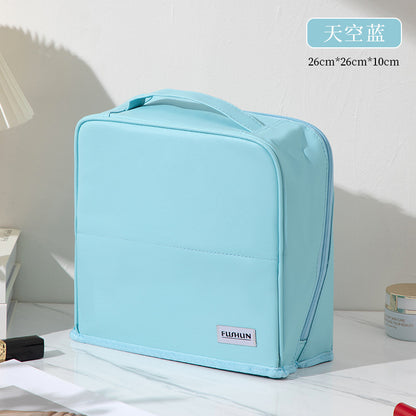 Stand-Up Cosmetic Bag, Large-Capacity Pencil Case, Women's Bag, Travel Storage Bag, Waterproof and Wear-Resistant, Can Be Hung on Luggage Bags