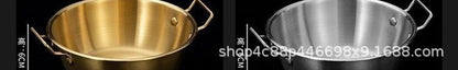 304 stainless steel bowl double ear bowl salad bowl snacks French fries fried chicken nuggets plate hot pot sauce bowl cooking bowl