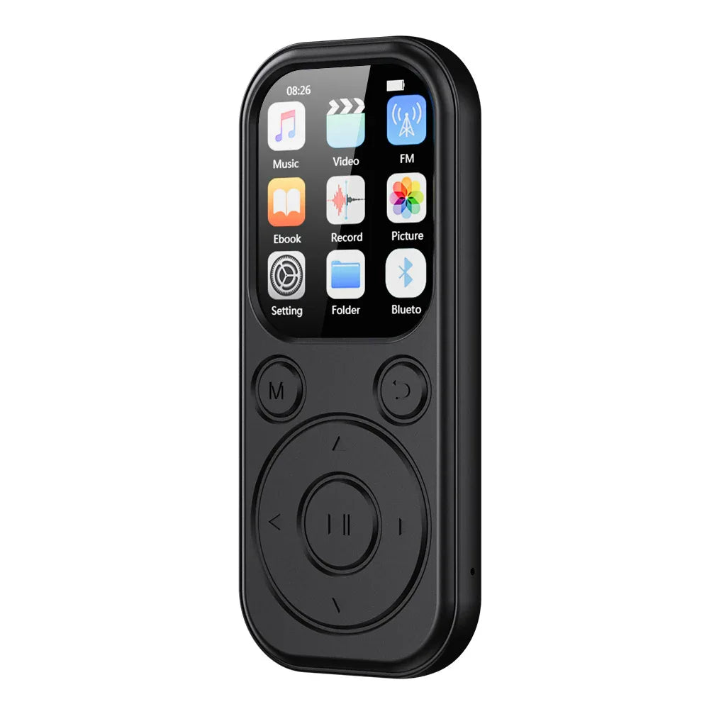 Bluetooth 5.4 MP3 MP4 Player Portable LCD Screen Music Player Stereo HiFi Speaker Support TF FM Radio Video E-Book Recording