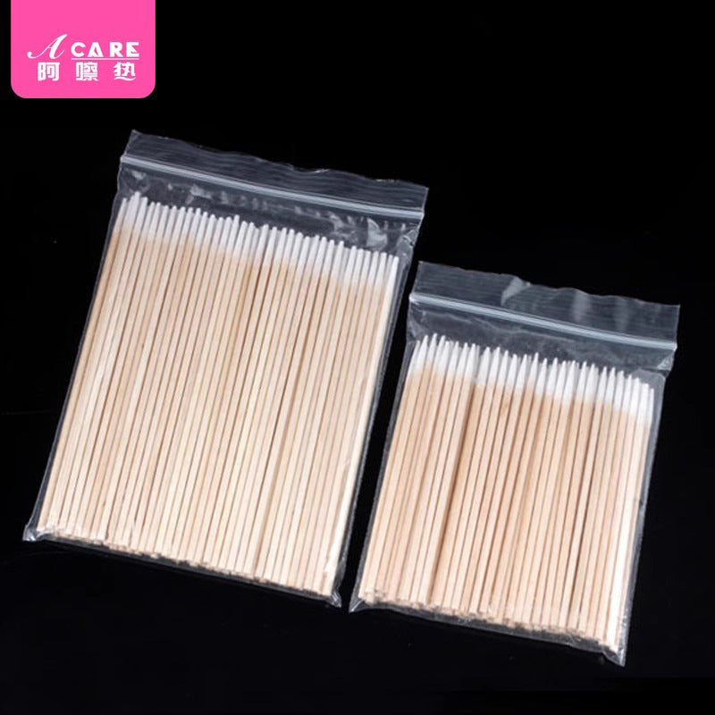 Free Shipping/Cotton Swabs/Tattoo Embroidery A1P20 - Pointed Single/Double-Ended Cotton Sticks for Makeup Removal, Wooden Sticks for Teeth