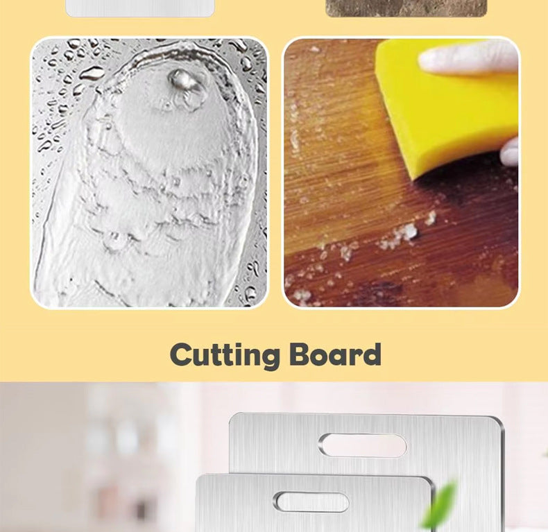 Manufacturer Wholesale Cross-Border 201 Stainless Steel Cutting Board, Thickened Anti-Mold Antibacterial Double-Sided Chopping Board, Kitchen Cutting Board