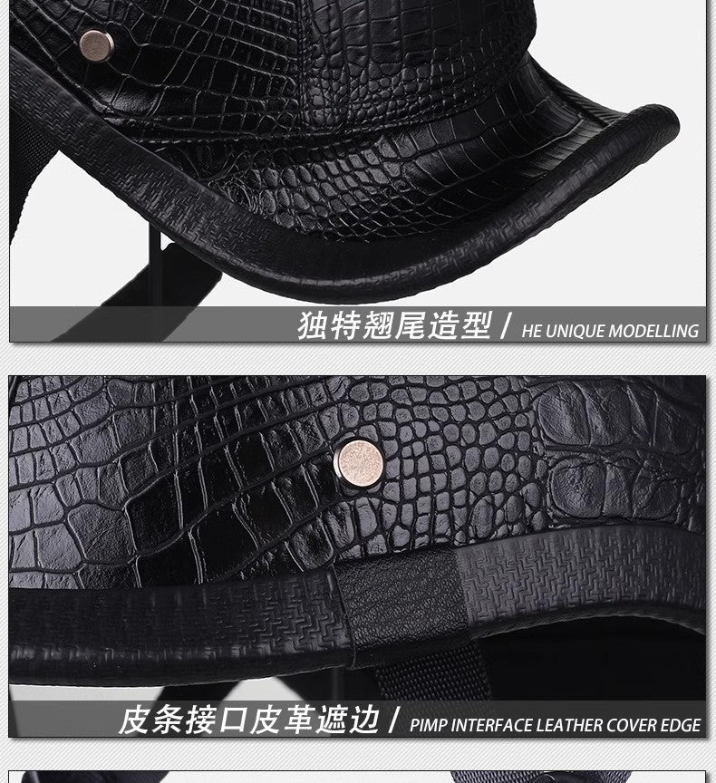 New National Standard 3C Retro Flip-Up Helmet for Women, Motorcycle Half-Helmet for Men, Electric Scooter Helmet, Cruiser Helmet for Riding