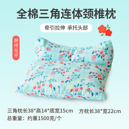 Wholesale Pure Cotton Pure Buckwheat Shell Diamond Cervical Pillow Household Adult Waist Pillow Nap Pillow Wholesale Buckwheat Pillow
