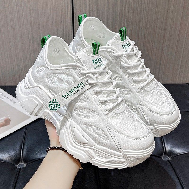 Z Mesh Breathable Daddy Shoes for Women 2024 Summer New Internet Celebrity Thick Sole Versatile Foot-Showing Small Lightweight Casual Sports