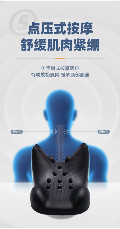 Cross-Border Supply of Pu Self-Skinning Massage Pillow, Straightening, Special Sleep Aid, Cervical Spine Pillow, Acupoint Neck Pillow