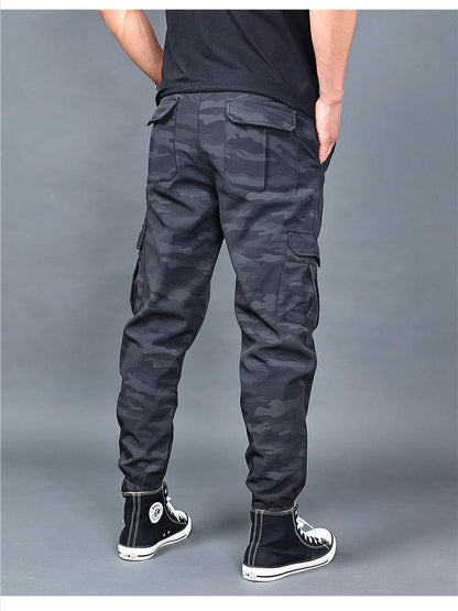Ice Silk Crock Pants Men's Leg-tipped Summer Thin Casual Pants Loose plus size Quick-drying Pants Fashion Brand Sports Pants