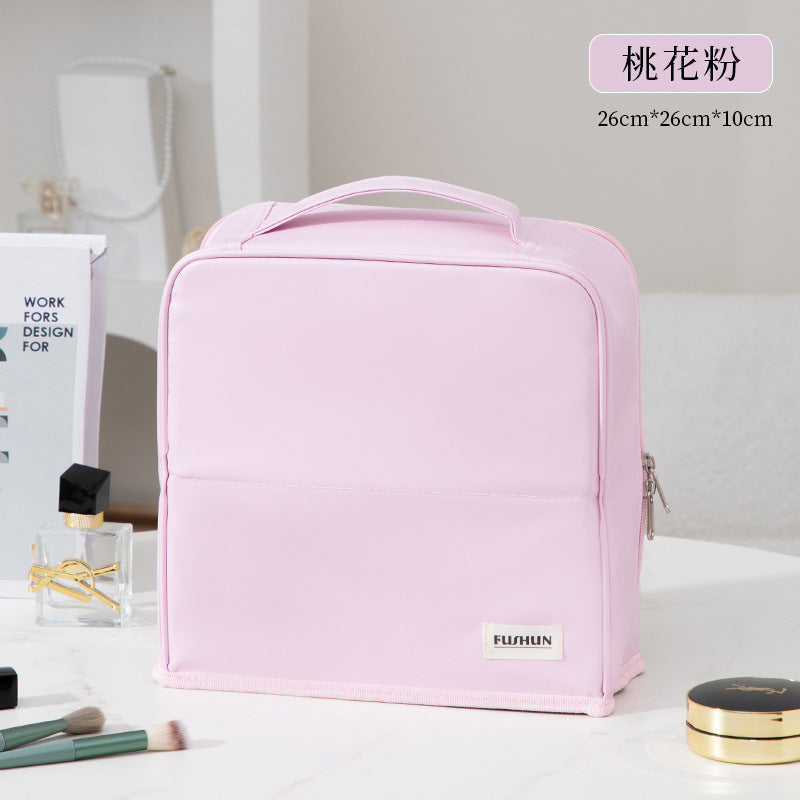 Stand-Up Cosmetic Bag, Large-Capacity Pencil Case, Women's Bag, Travel Storage Bag, Waterproof and Wear-Resistant, Can Be Hung on Luggage Bags