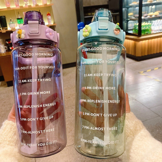 Water Cup, Super Large Capacity, High Appearance, Ton-Ton Barrel, Outdoor Sports Straw Cup, New Scale Cup, High Temperature Resistant Kettle by PDG ibma
