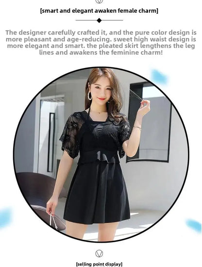 Women's Swimwear 2026 New Trendy Two-Piece Conservative Slimming Tummy-Covering Plus Size Ins-Style Fairy-Like Hot Spring Sexy