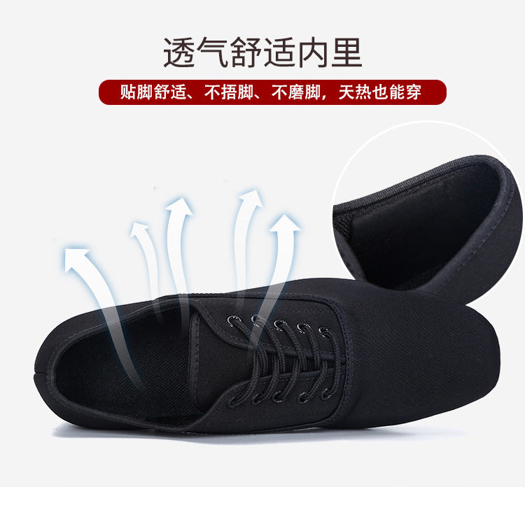 Oxford Cloth Latin Dance Shoes Men's Square Dance Shoes Adult Modern Dance Shoes Soft Bottom Social Dance Shoes Dance Shoes 2025