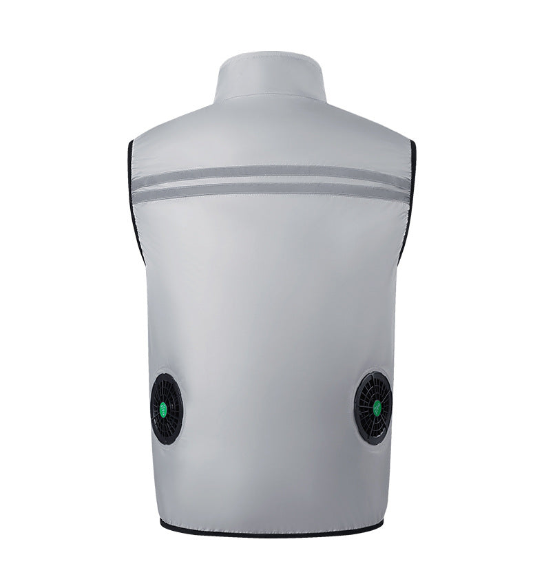 Cross-Border Supply of Intelligent Heatstroke Prevention Refrigeration Air-Conditioning Clothing Summer Cooling Fan Vest Outdoor Sun Protection Ice Vest Clothing