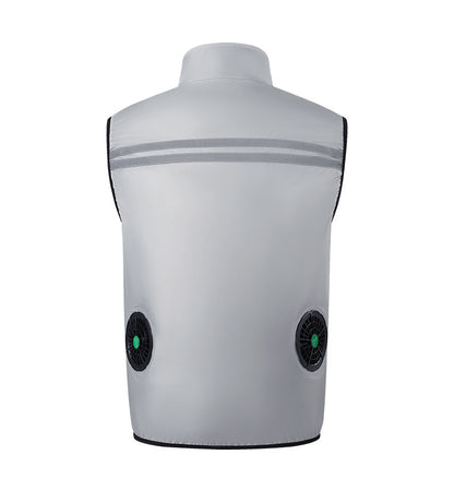 Cross-Border Supply of Intelligent Heatstroke Prevention Refrigeration Air-Conditioning Clothing Summer Cooling Fan Vest Outdoor Sun Protection Ice Vest Clothing