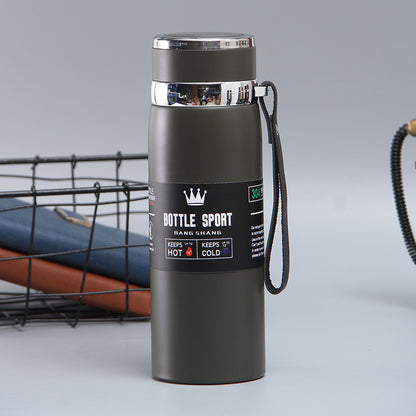 Large-Capacity Sling Pot 316 Stainless Steel Thermos Cup Outdoor Sports Rope Portable Travel Pot Car Water Cup