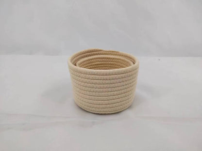 Small Cotton Rope Under-Bed Storage Box, Woven Under-Bed Storage Basket, Snack Basket, Home Storage Organizer