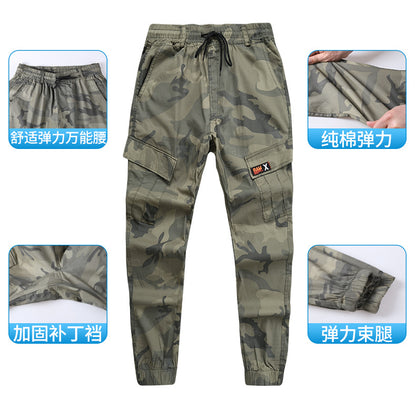 Summer Pure Cotton Thin Work Clothes Set for Men and Women Stretch Camouflage Clothing for Welders Wear-resistant Work-protection Clothing Casual Suit