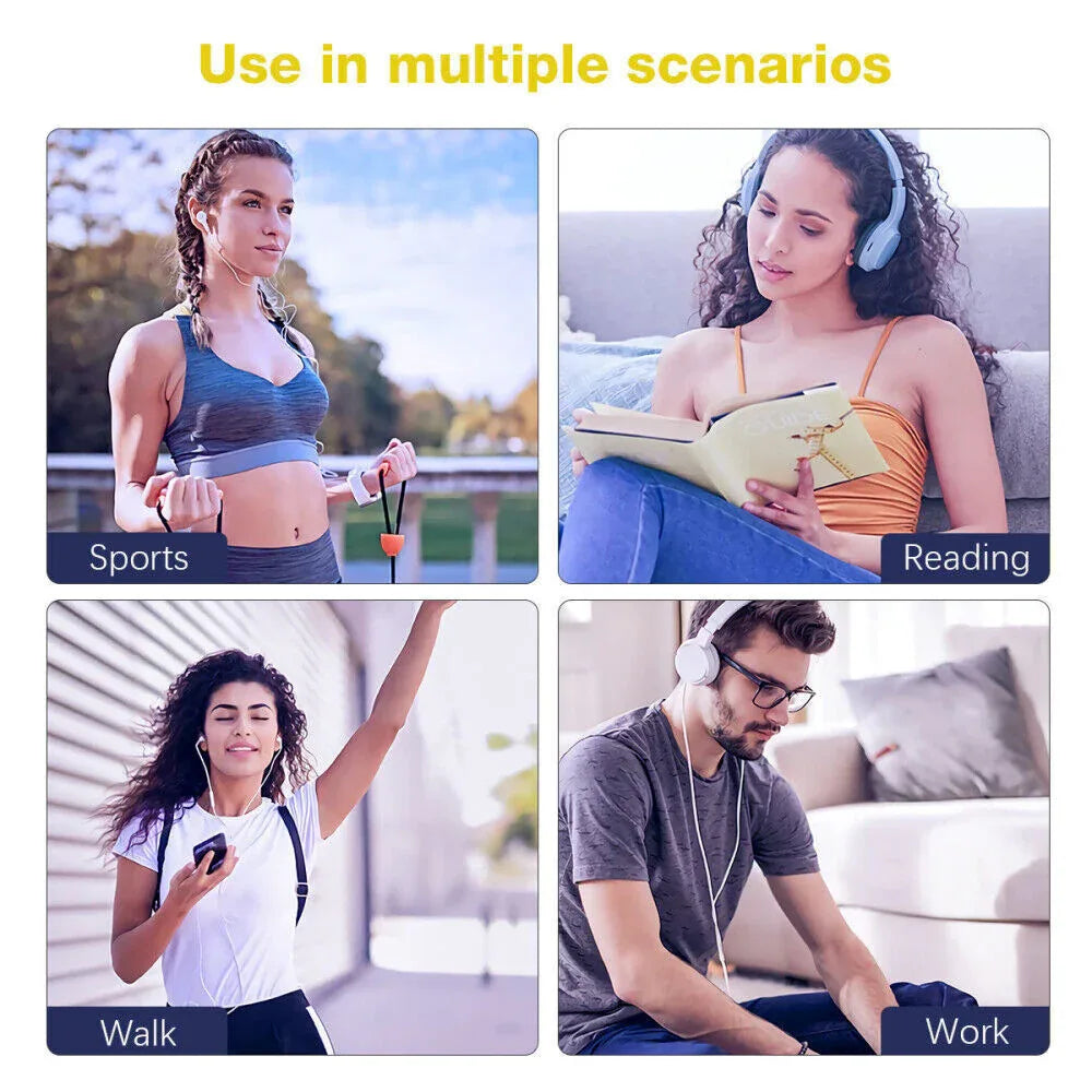 Bluetooth 5.4 MP3 MP4 Player Portable LCD Screen Music Player Stereo HiFi Speaker Support TF FM Radio Video E-Book Recording