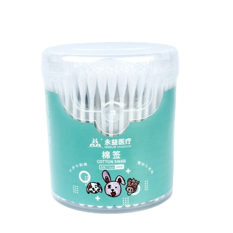 Baby special double ear spoon cotton swab 200 newborn ear and nose cleaning cotton swab disposable children cotton swab T